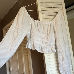 Wild Fable Cream Off-Shoulder Blouse